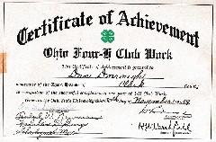 (Dan Dorrough) 4H Certificate of Achievement